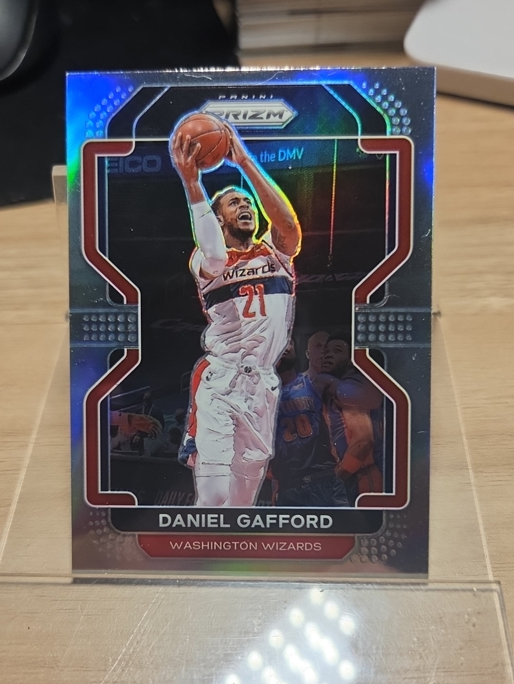 2022 Panini Silver Prizm Daniel Gafford Basketball Card - White/Red/Blue Holo